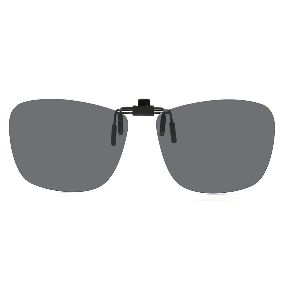 Clip On Flip Up Polarized Sunglasses | Square Lenses w/ UV Protection - Image 5