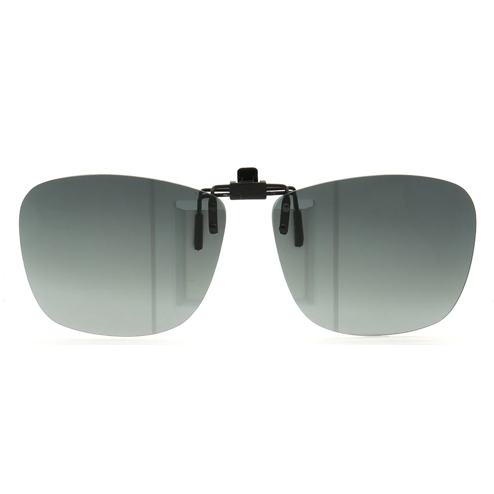 Clip On Flip Up Polarized Sunglasses | Square Lenses w/ UV Protection - Image 7