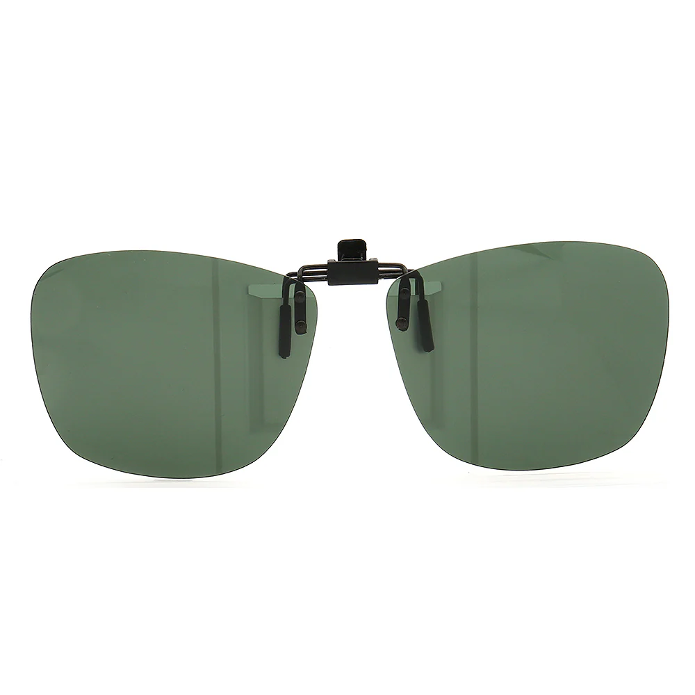 Clip On Flip Up Polarized Sunglasses | Square Lenses w/ UV Protection - Image 8
