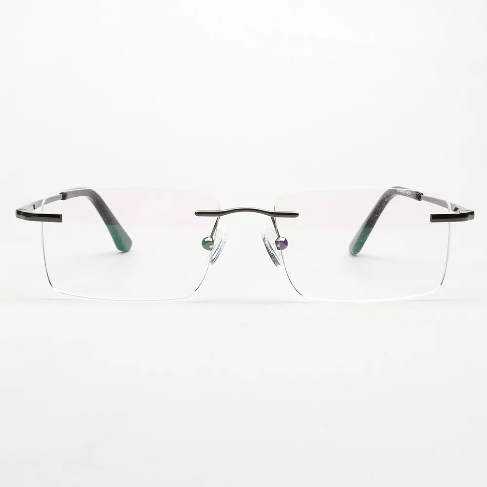 Daniel | Rectangle Rimless Glasses Frames for Men - Image 4