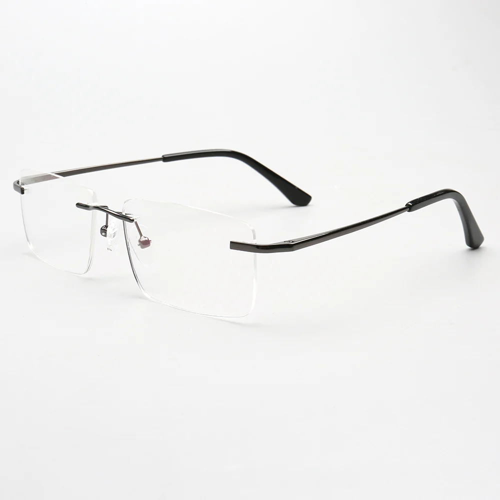 Daniel | Rectangle Rimless Glasses Frames for Men - Image 5