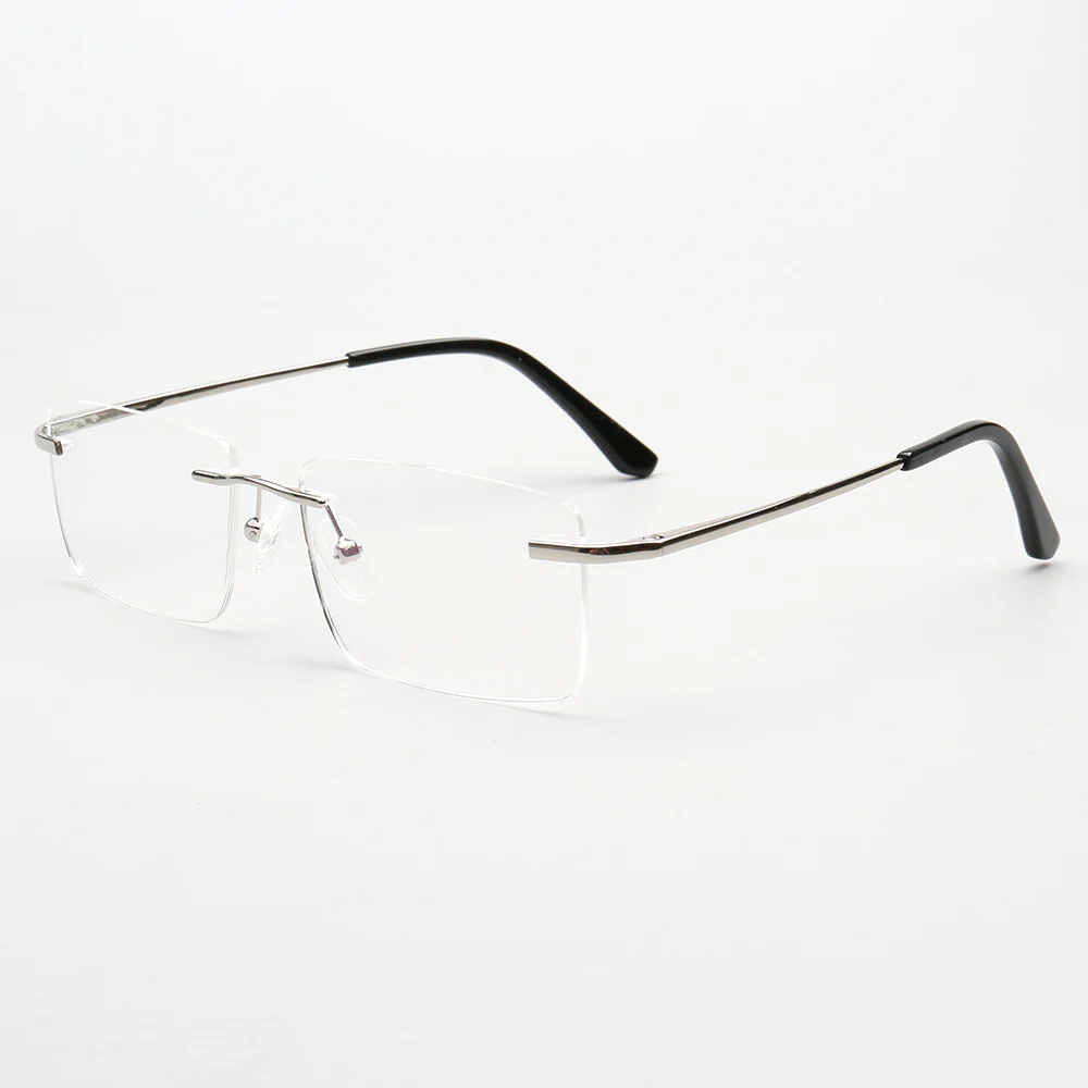 Daniel | Rectangle Rimless Glasses Frames for Men - Image 7