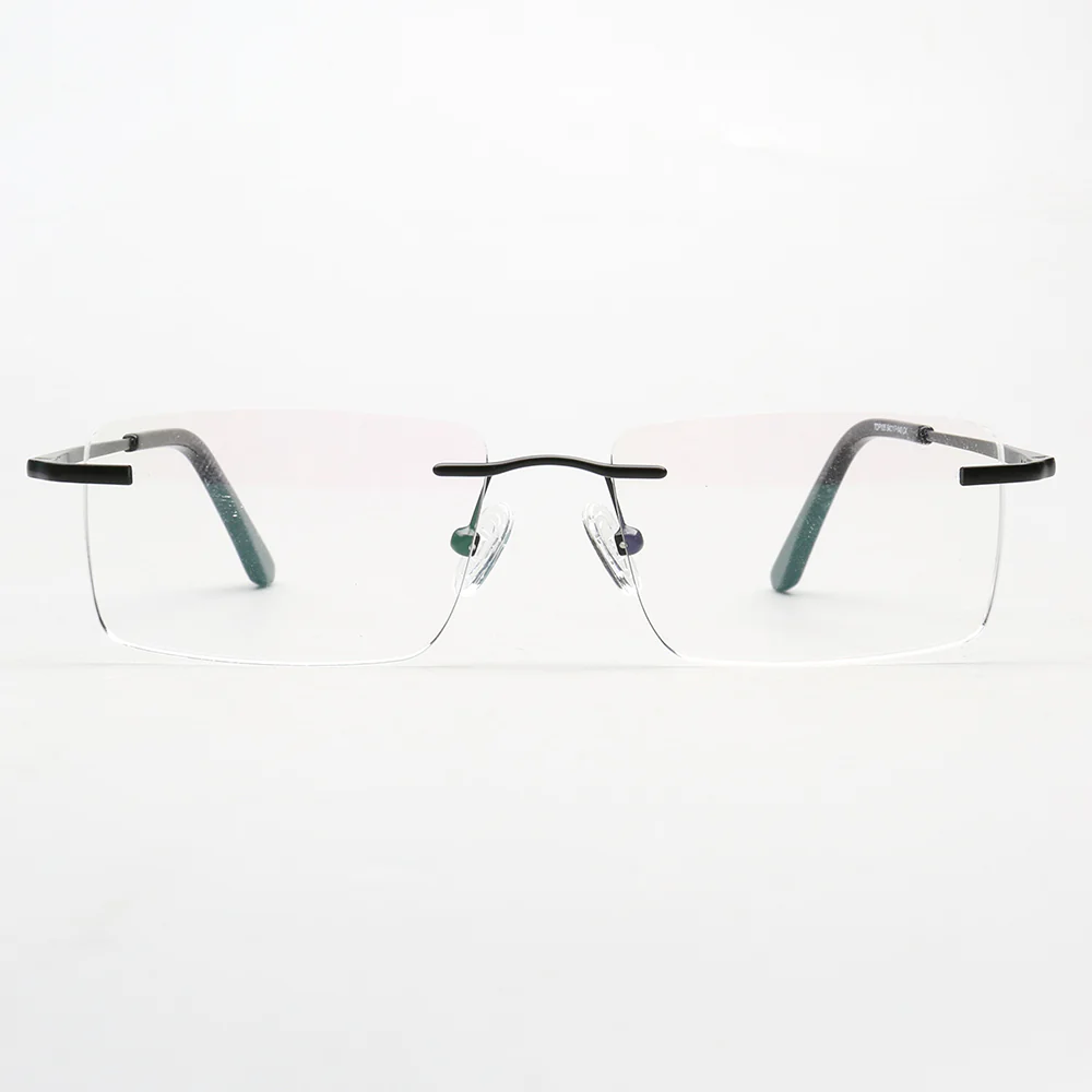 Daniel | Rectangle Rimless Glasses Frames for Men - Image 8