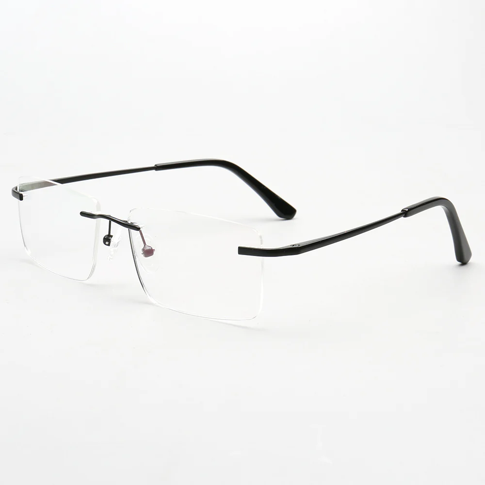 Daniel | Rectangle Rimless Glasses Frames for Men - Image 9