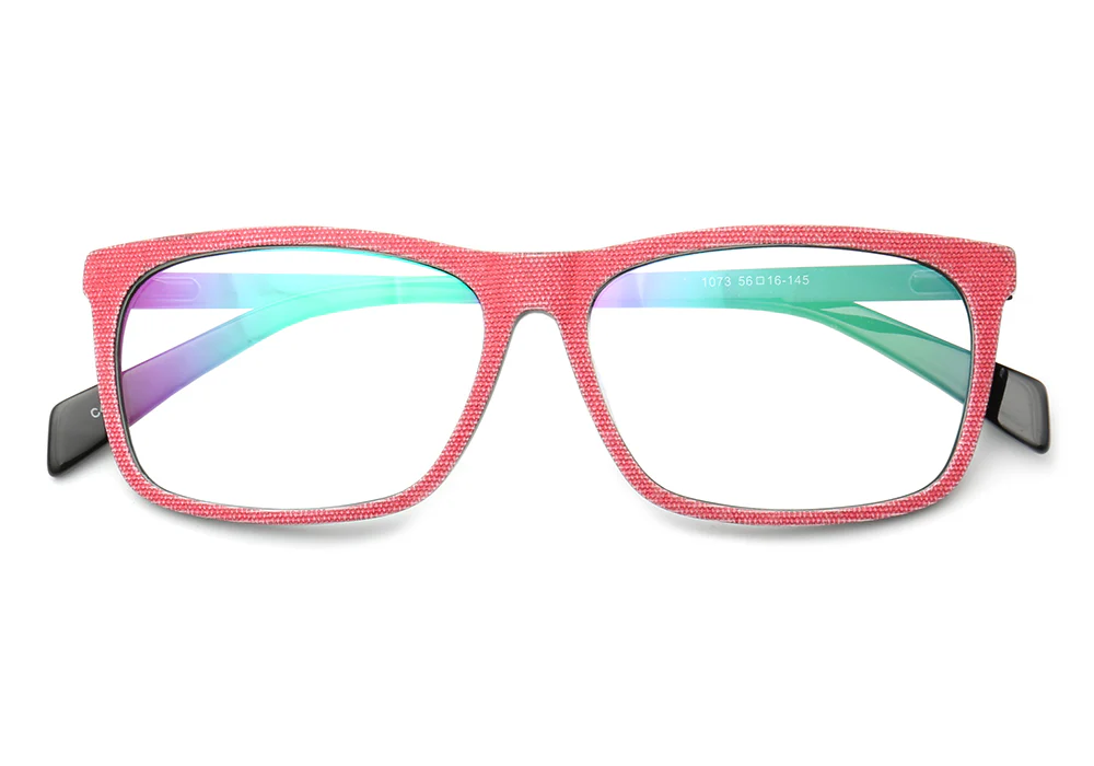 Devin | Stylish Square Denim Glasses Frames - Image 10