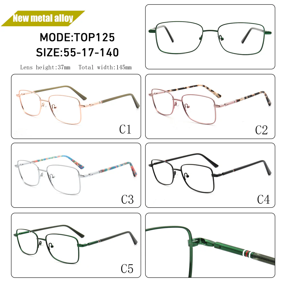 Eiden | Classic Rectangle Metal Eyewear Frames - Image 12