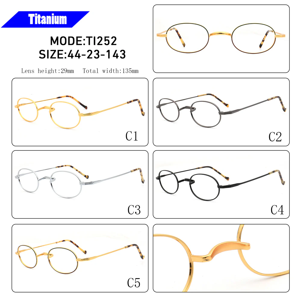 Emerson | Vintage Oval Titanium Eyeglasses Frames - Image 15