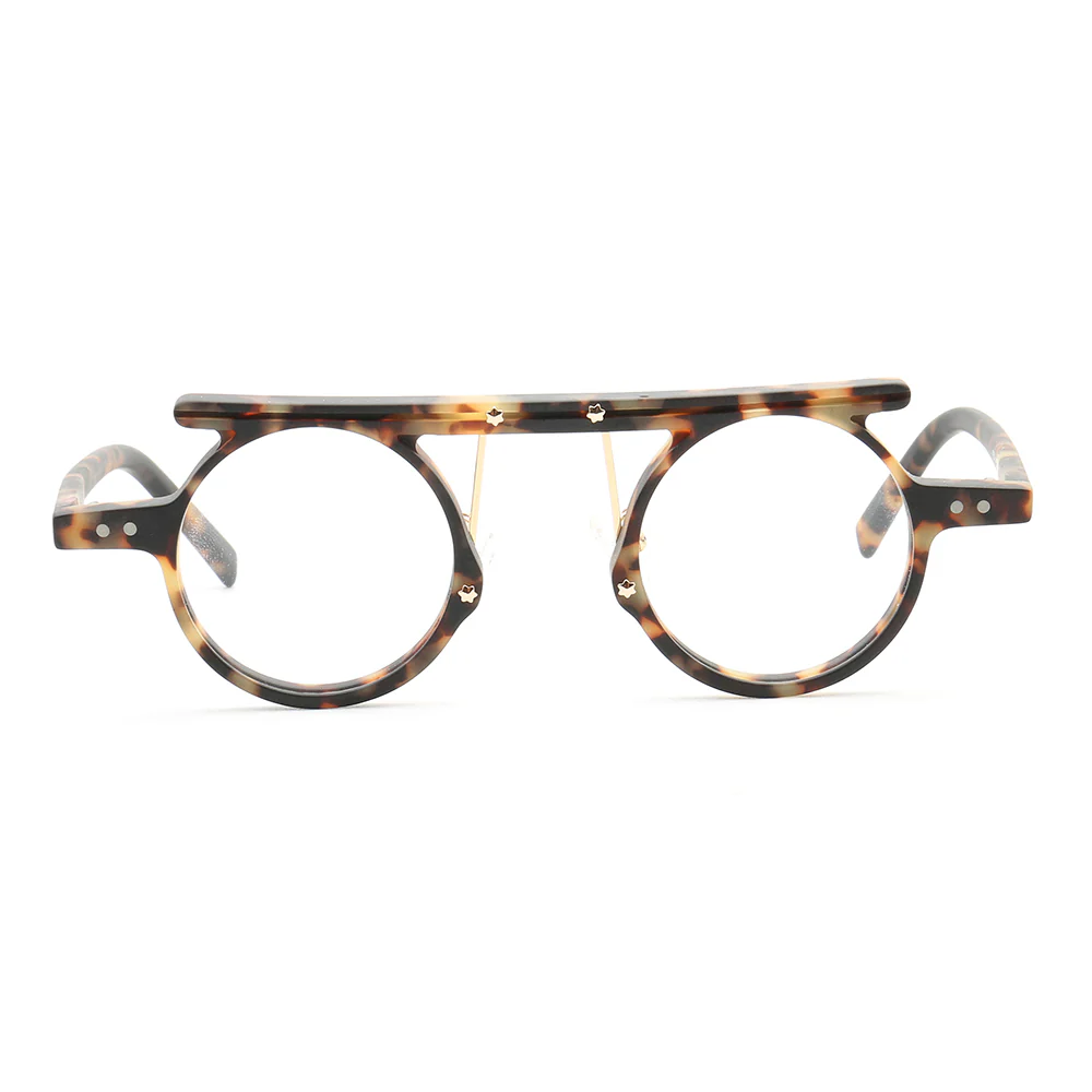 Hester | Retro Flat Top Vintage Glasses Frames Men | Round Nerd Stylish Women Eyeglasses Frames - Image 11