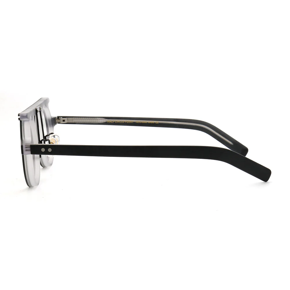 Hester | Retro Flat Top Vintage Glasses Frames Men | Round Nerd Stylish Women Eyeglasses Frames - Image 22