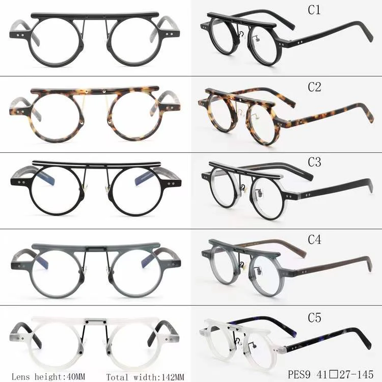 Hester | Retro Flat Top Vintage Glasses Frames Men | Round Nerd Stylish Women Eyeglasses Frames - Image 28