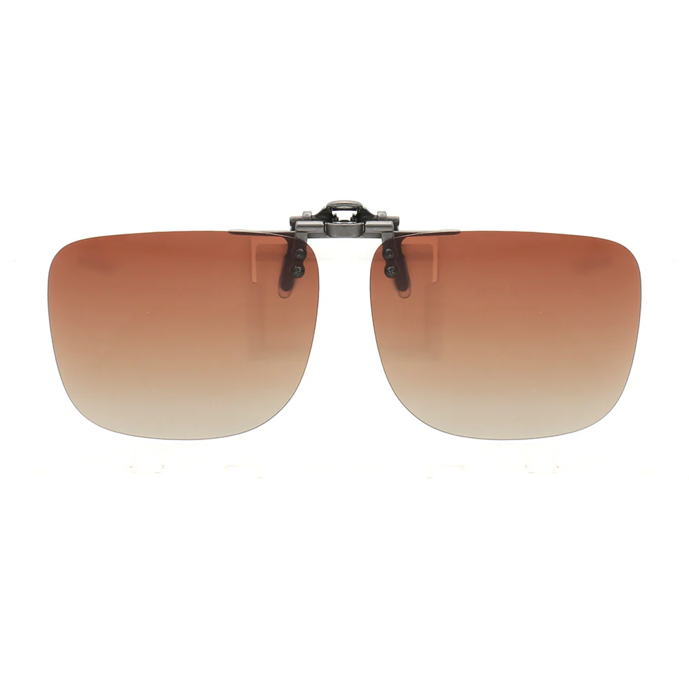 Square Clip On Flip Up Sunglasses | Polarized Lenses UV Protection - Image 3