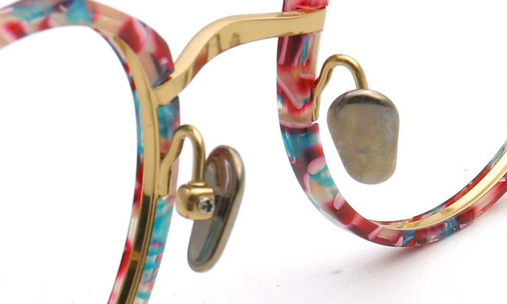 Layken | Stylish Round Floral Titanium Eyeglasses - Image 10