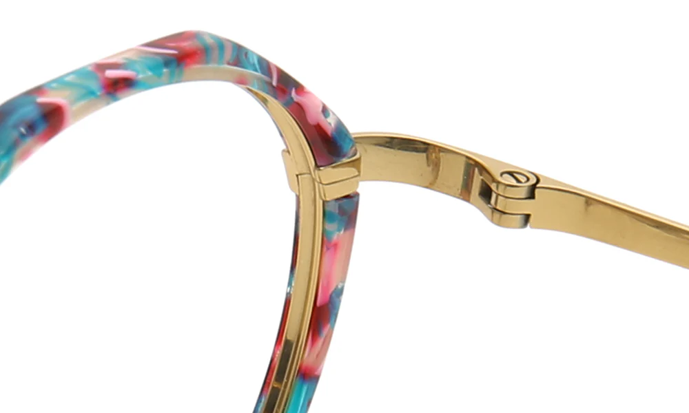 Layken | Stylish Round Floral Titanium Eyeglasses - Image 11