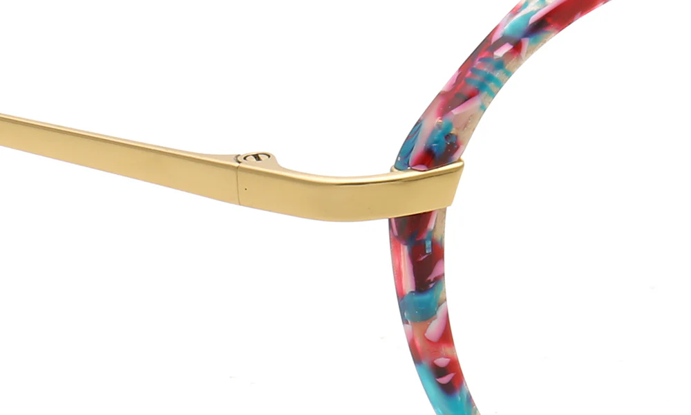 Layken | Stylish Round Floral Titanium Eyeglasses - Image 12
