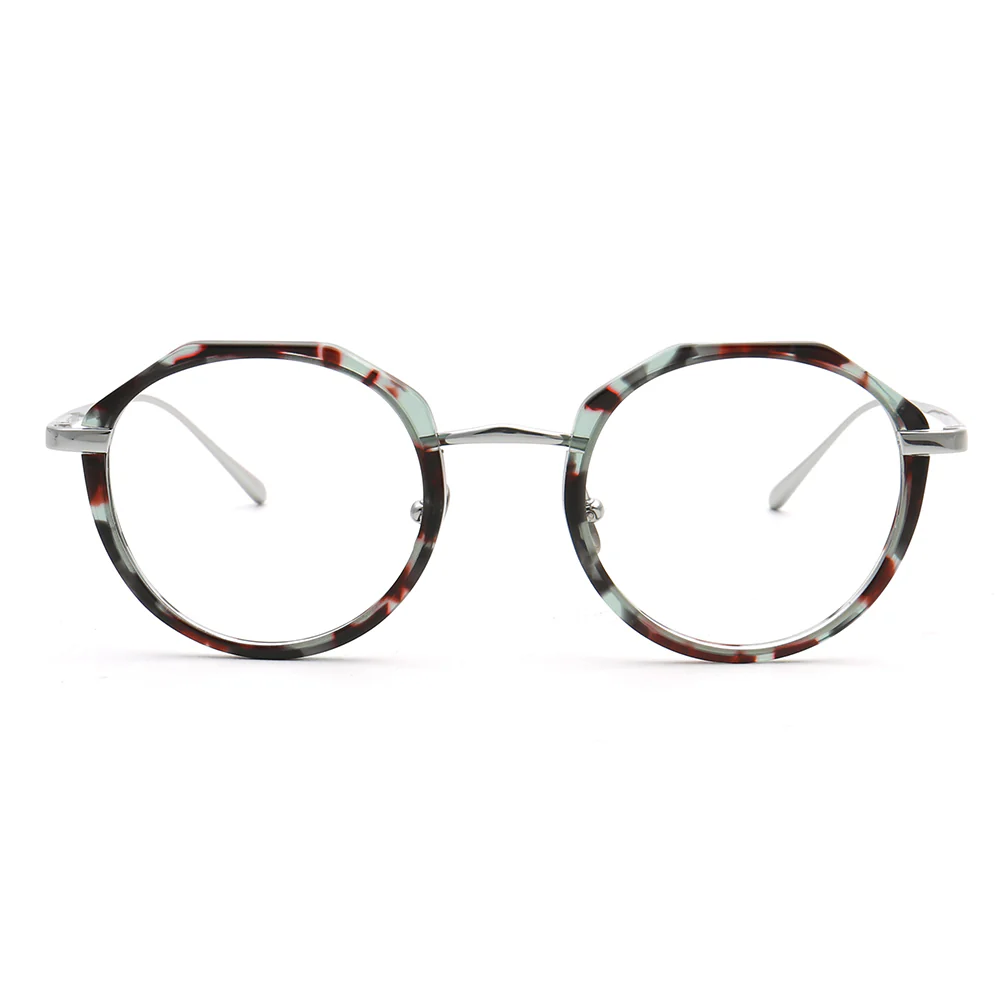 Layken | Stylish Round Floral Titanium Eyeglasses - Image 4