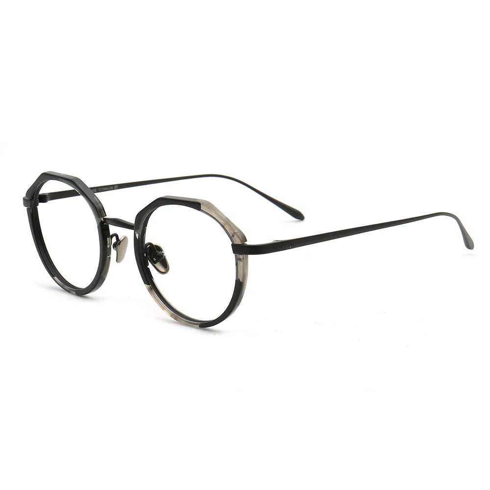 Layken | Stylish Round Floral Titanium Eyeglasses - Image 9