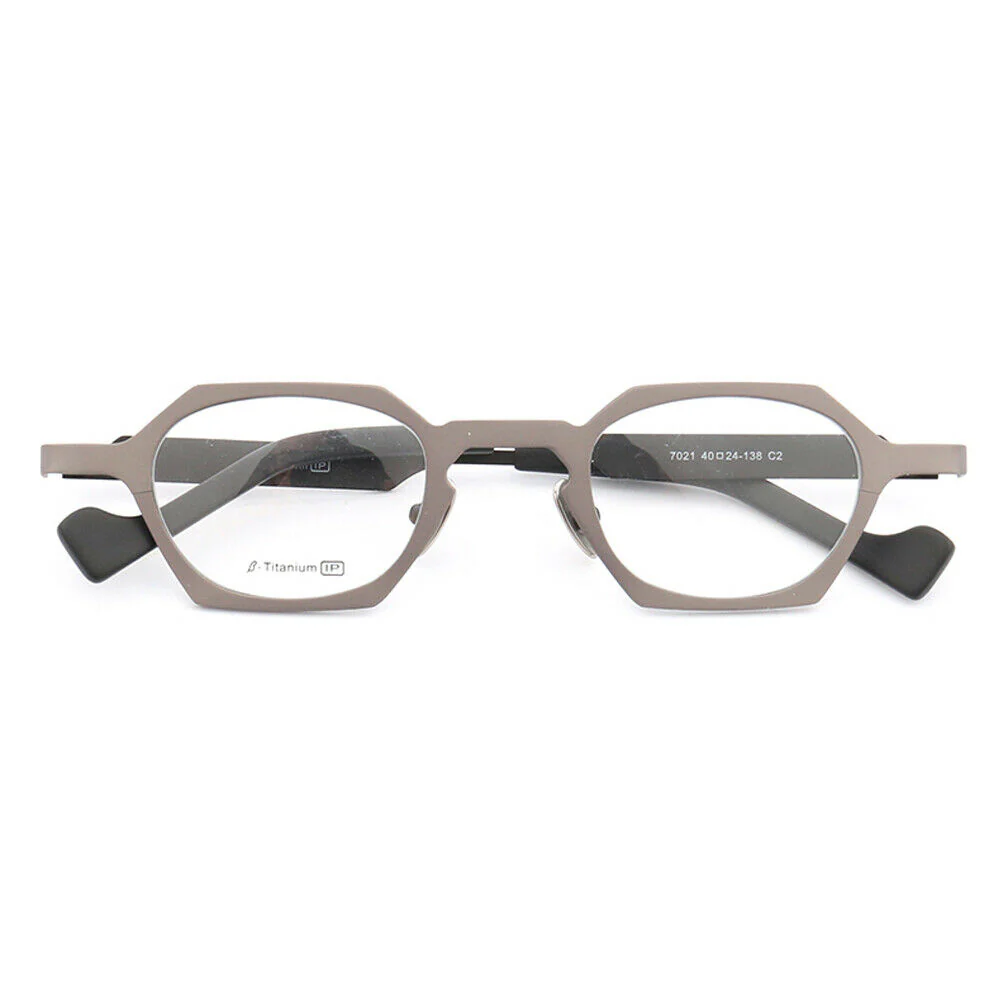 Peak | Hexagon Shaped Pure Titanium Eyeglasses | Lightweight Geometric Design - Image 4