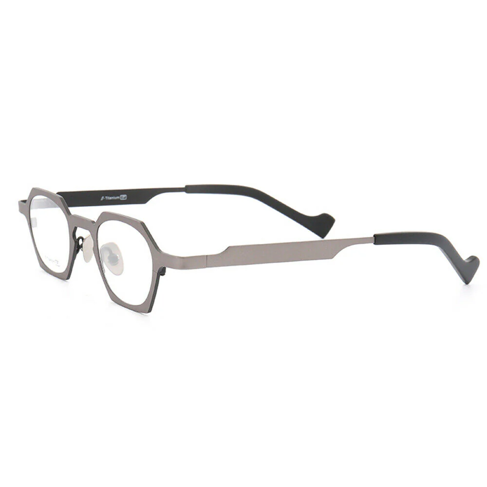 Peak | Hexagon Shaped Pure Titanium Eyeglasses | Lightweight Geometric Design - Image 5