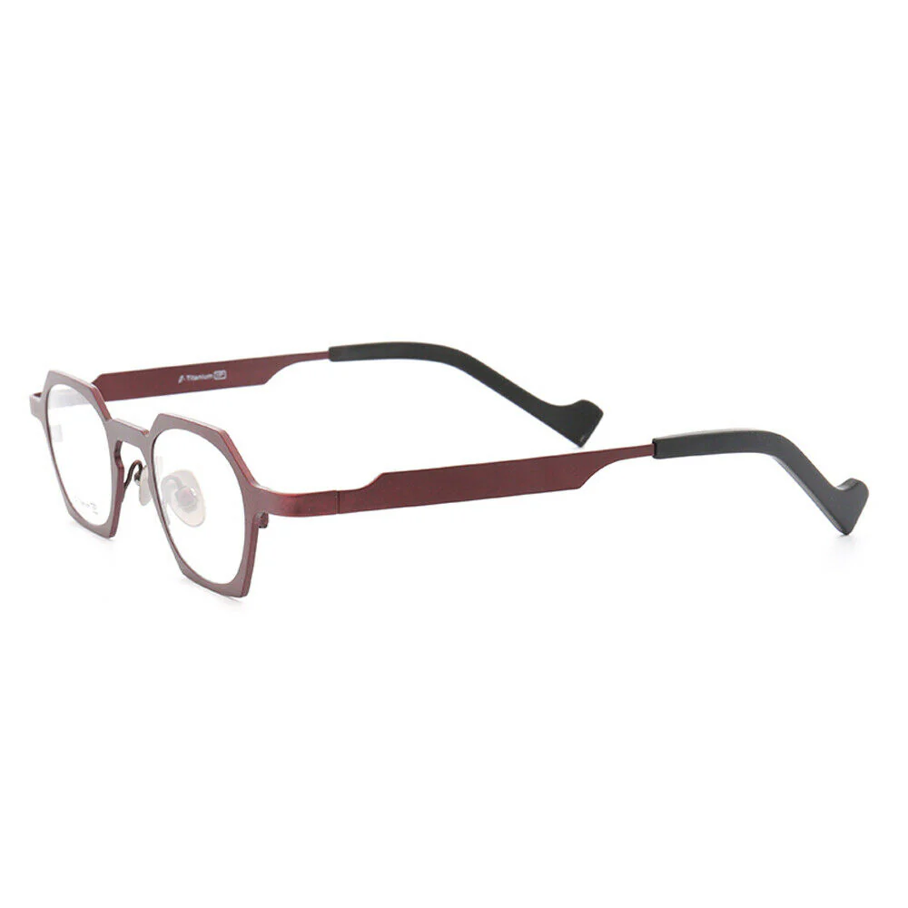 Peak | Hexagon Shaped Pure Titanium Eyeglasses | Lightweight Geometric Design - Image 7