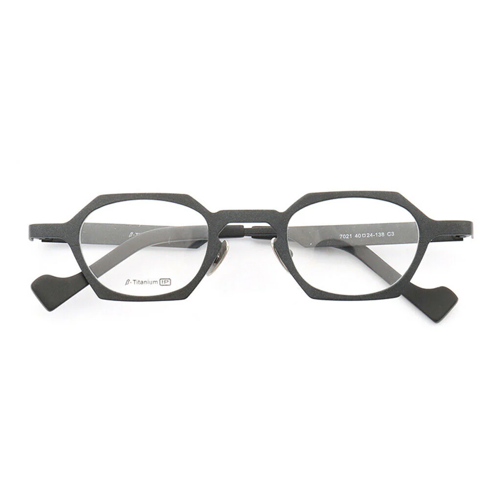 Peak | Hexagon Shaped Pure Titanium Eyeglasses | Lightweight Geometric Design - Image 8