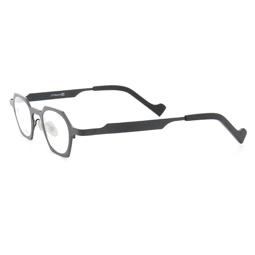 Peak | Hexagon Shaped Pure Titanium Eyeglasses | Lightweight Geometric Design - Image 9
