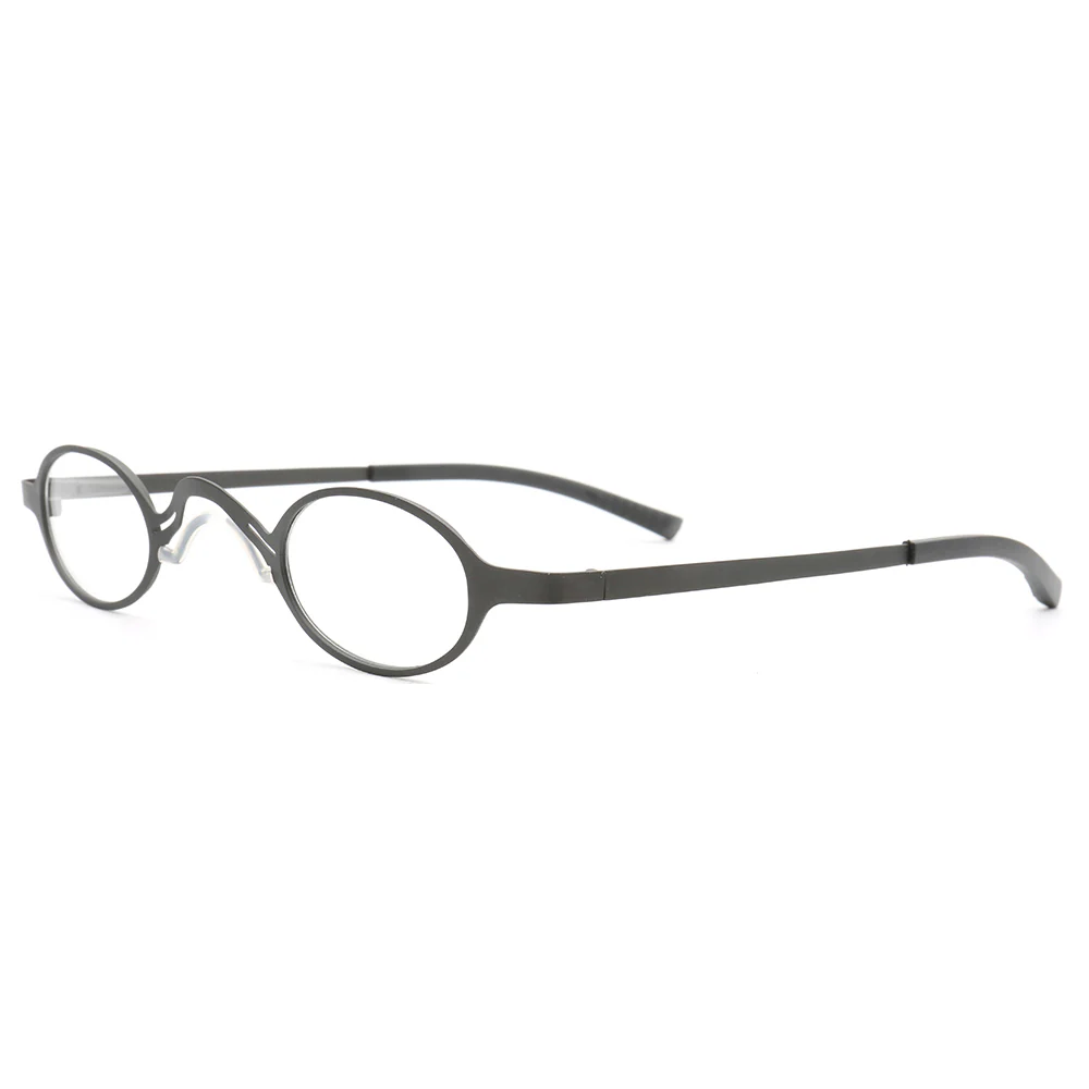 Harlow | Oval Shaped Business Eyeglass Frames | Modern Metal Unisex Glasses - Image 3