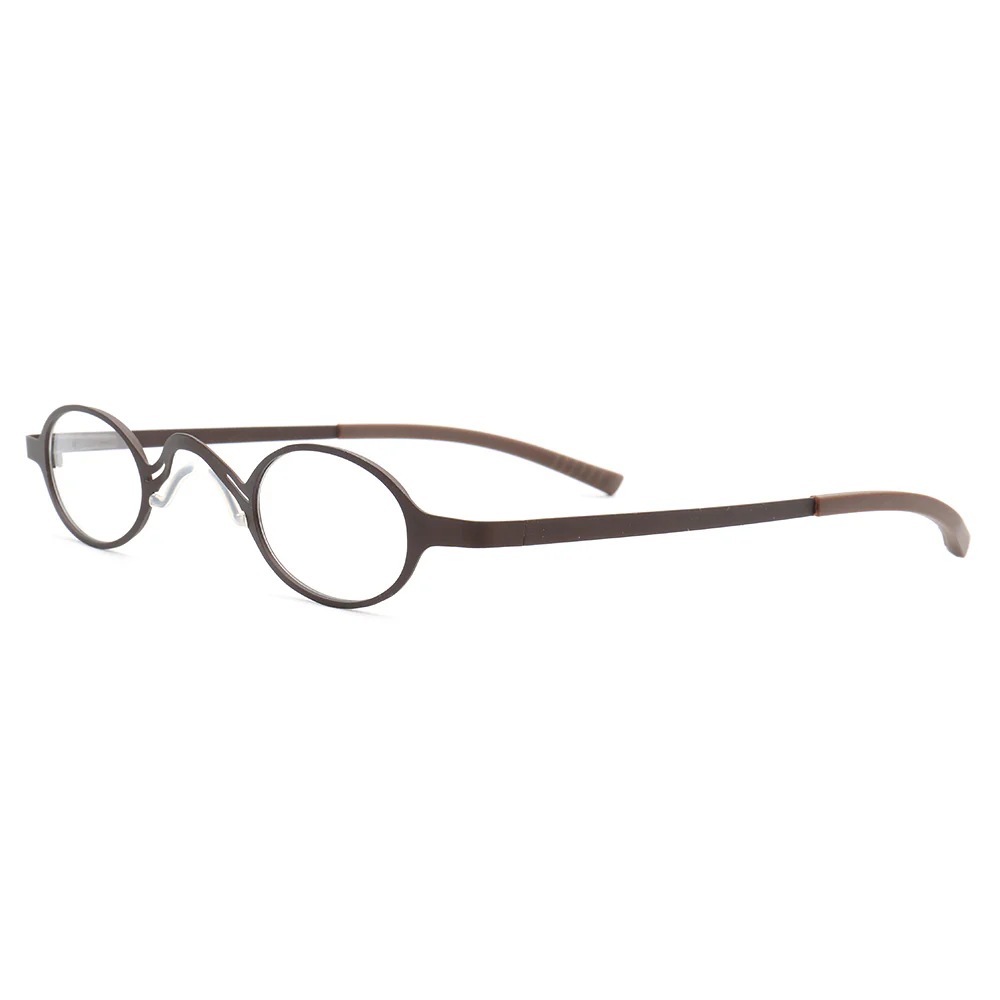 Harlow | Oval Shaped Business Eyeglass Frames | Modern Metal Unisex Glasses - Image 7