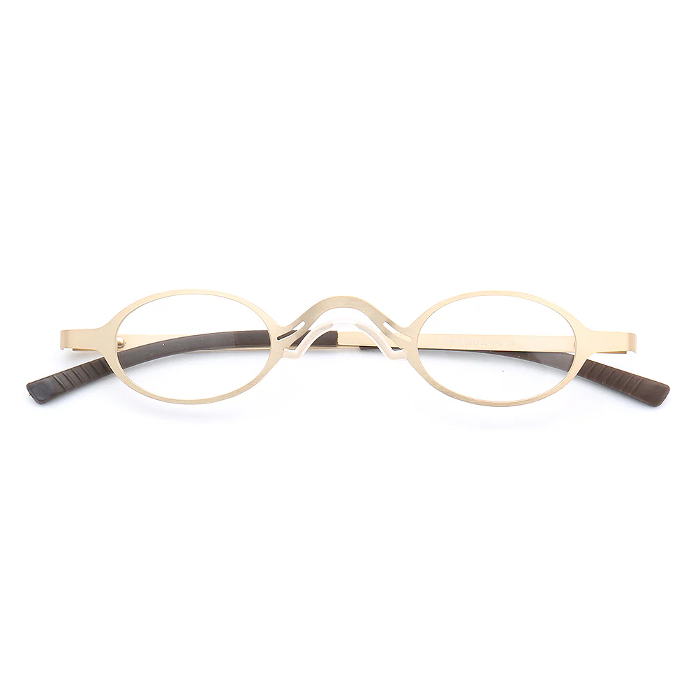 Harlow | Oval Shaped Business Eyeglass Frames | Modern Metal Unisex Glasses - Image 8