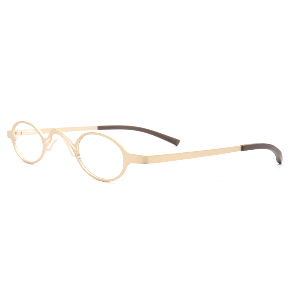 Harlow | Oval Shaped Business Eyeglass Frames | Modern Metal Unisex Glasses - Image 9