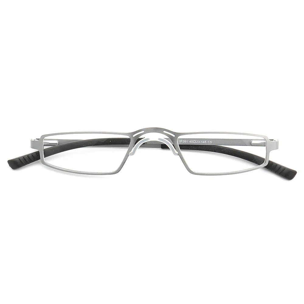 Edward | Full Rim Rectangle Shaped Metal Glasses | Modern Business Design - Image 10