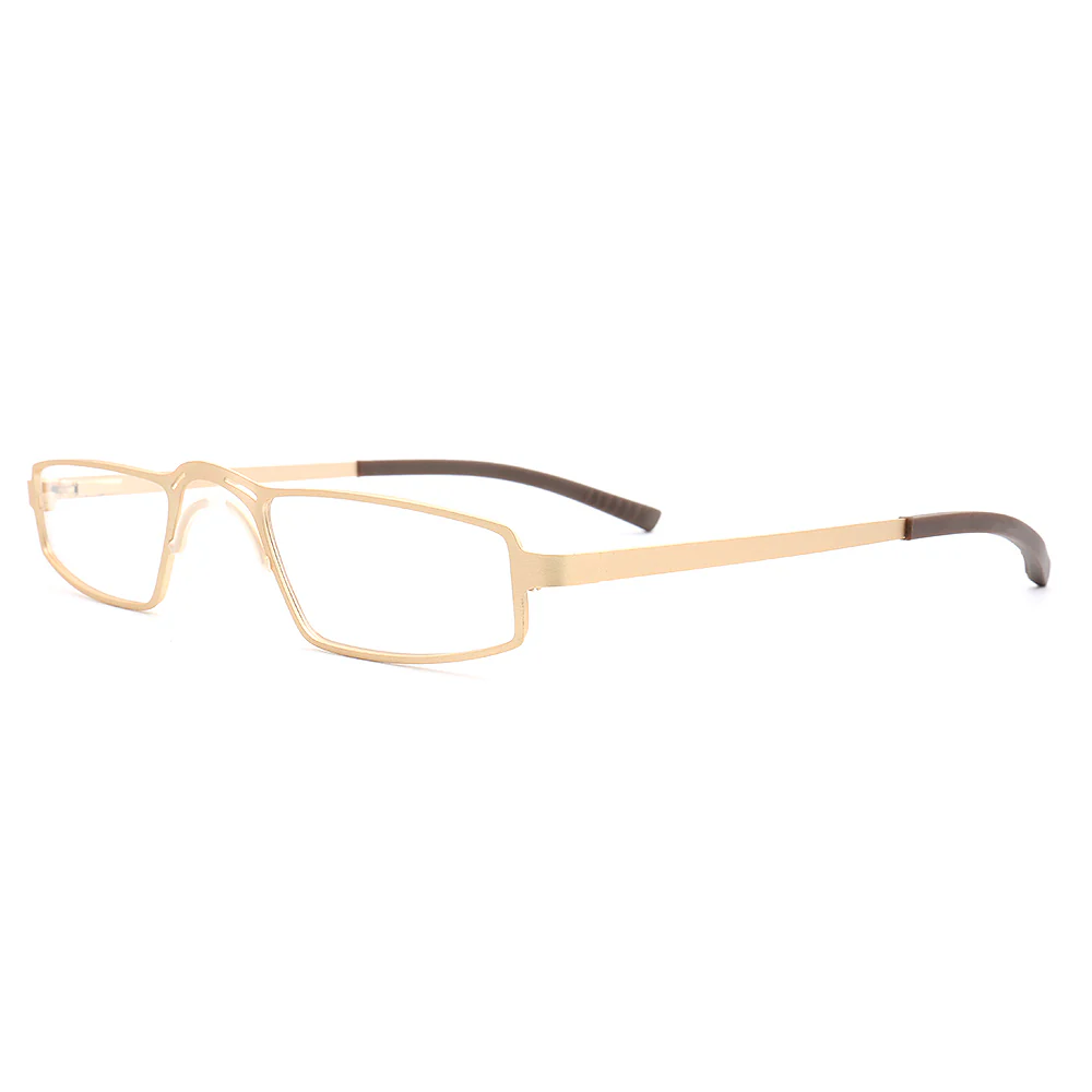 Edward | Full Rim Rectangle Shaped Metal Glasses | Modern Business Design - Image 3