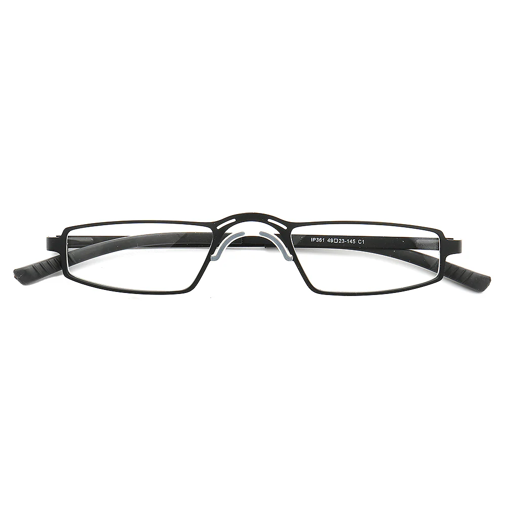 Edward | Full Rim Rectangle Shaped Metal Glasses | Modern Business Design - Image 4