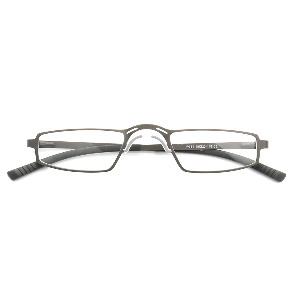 Edward | Full Rim Rectangle Shaped Metal Glasses | Modern Business Design - Image 6