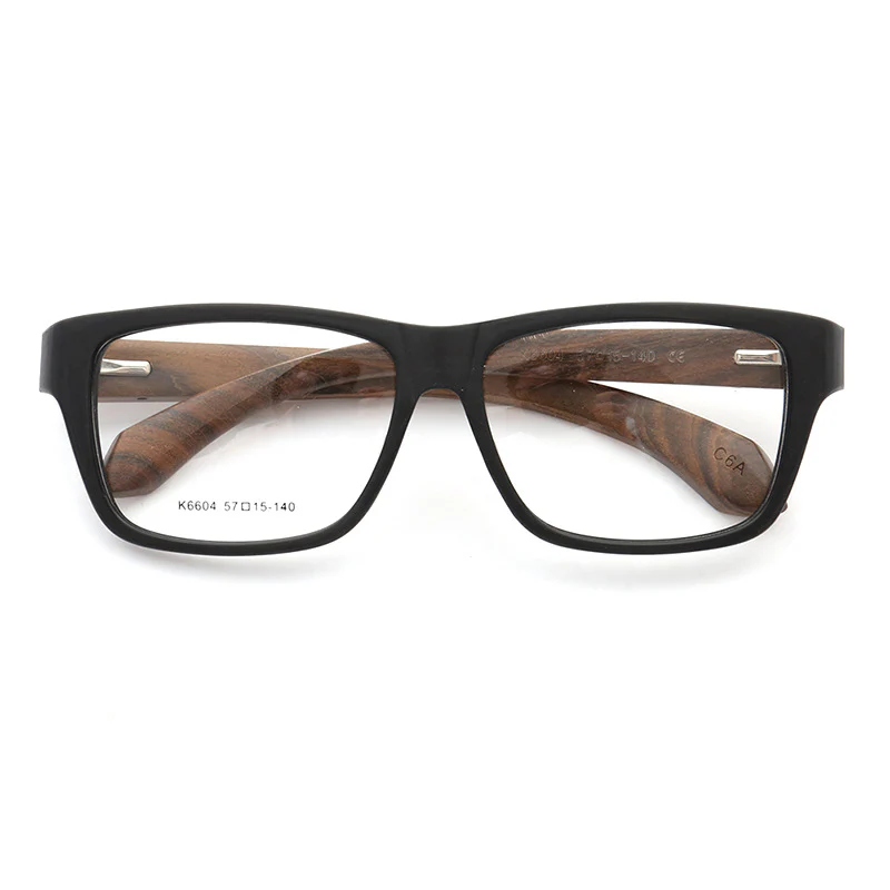 Lexington | Square Full Rim Wooden Eyeglasses | Modern Acetate Frames w/ Wood Temples - Image 11