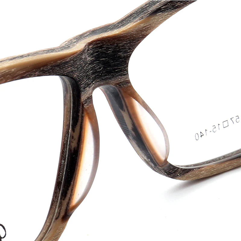 Lexington | Square Full Rim Wooden Eyeglasses | Modern Acetate Frames w/ Wood Temples - Image 14