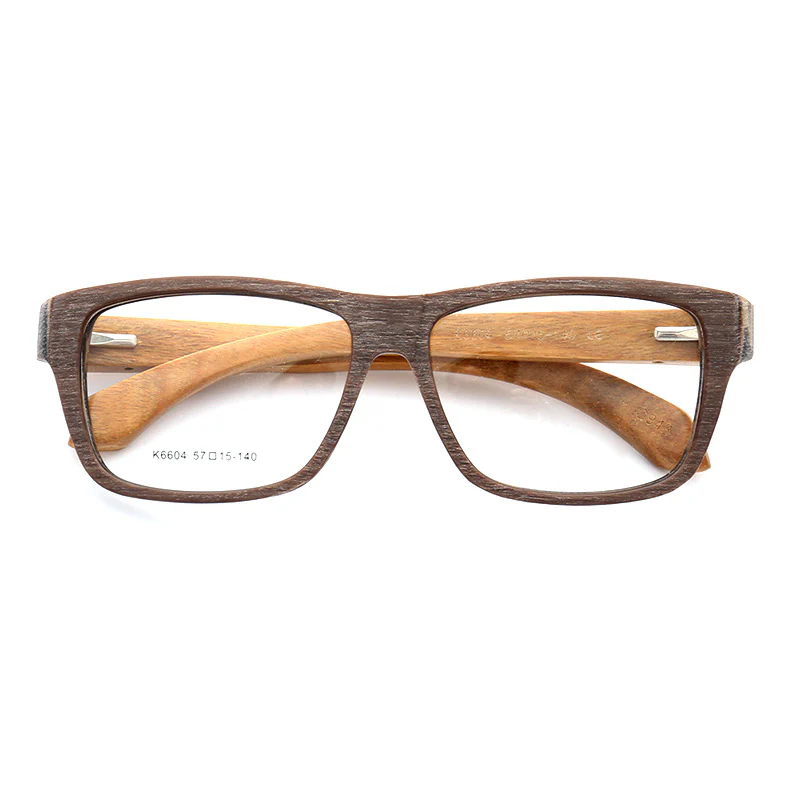Lexington | Square Full Rim Wooden Eyeglasses | Modern Acetate Frames w/ Wood Temples - Image 5