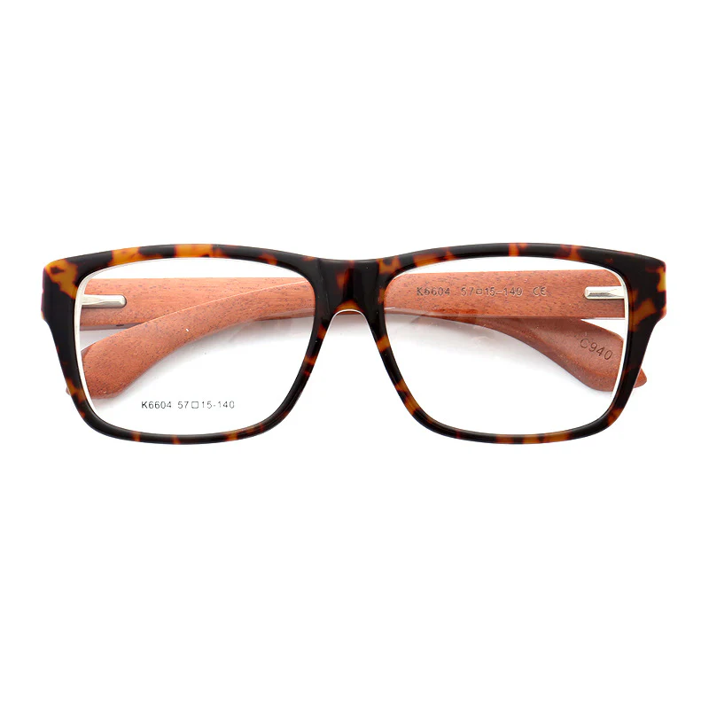 Lexington | Square Full Rim Wooden Eyeglasses | Modern Acetate Frames w/ Wood Temples - Image 9