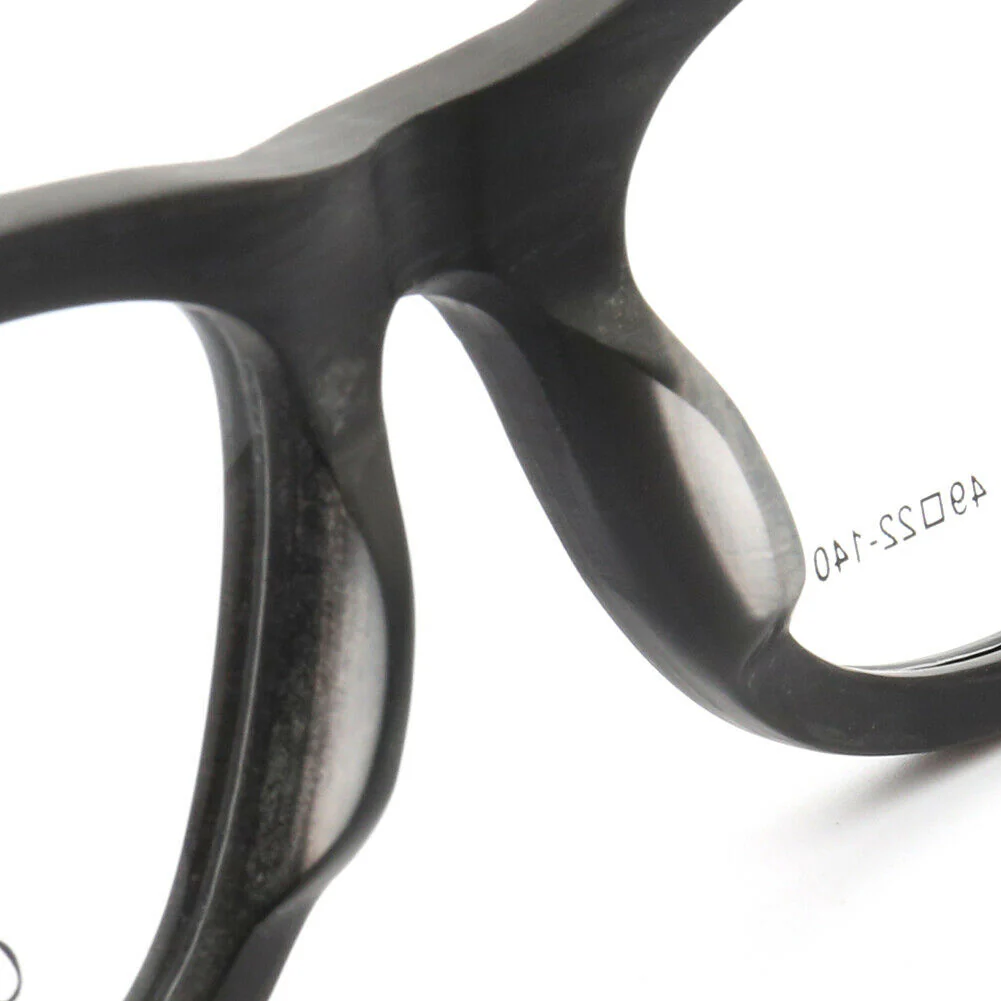 Francis | Patterned Square Wood Eyeglasses | Acetate Frame w/ Wooden Temples - Image 14