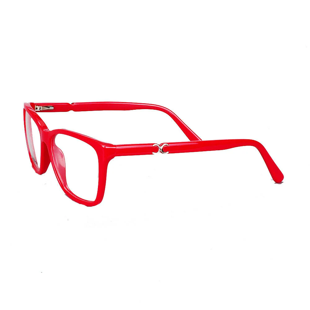 Annabelle | Classic Acetate Cat Eye Glasses For Women |  Pink Full Rim Yellow Eyeglass Frames - Image 11