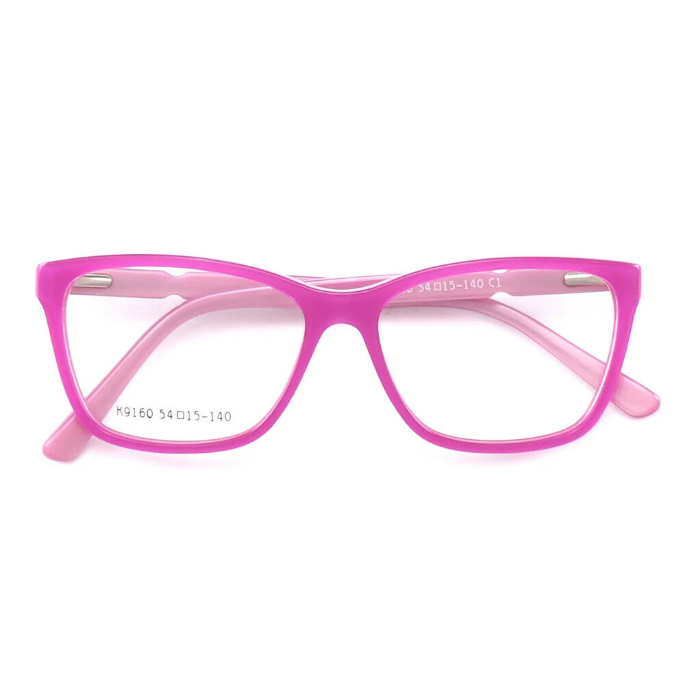Annabelle | Classic Acetate Cat Eye Glasses For Women |  Pink Full Rim Yellow Eyeglass Frames - Image 3
