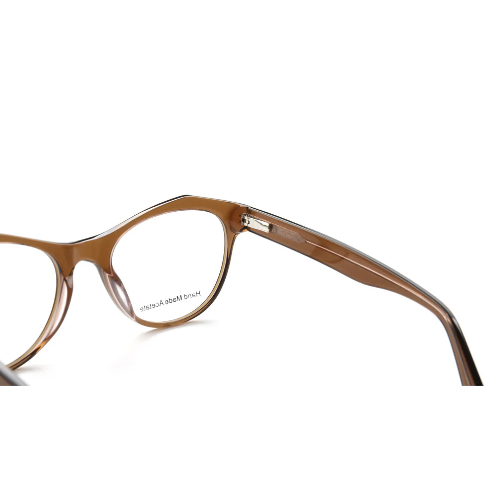 August | Semi Transparent Round Full Rim Acetate Glasses | Eyeglasses w/ Modern Geometric Frame - Image 10