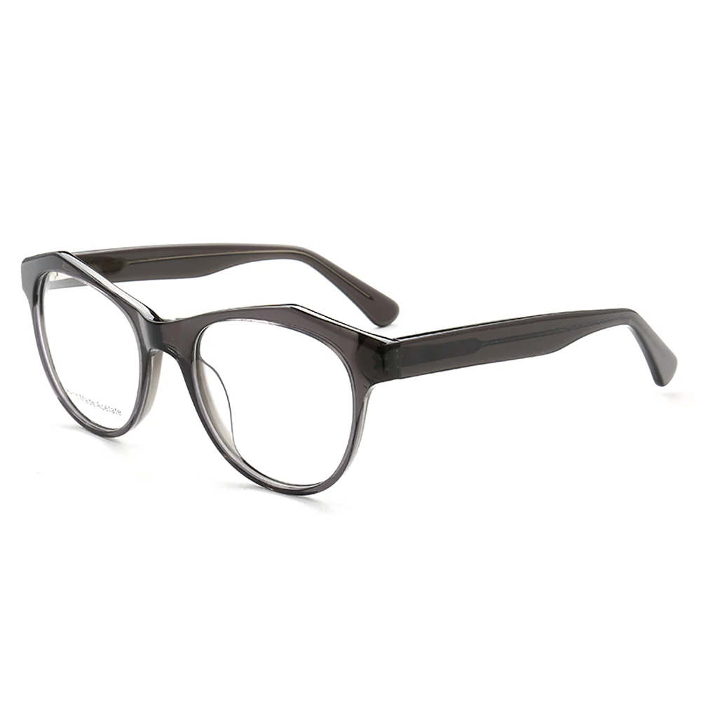 August | Semi Transparent Round Full Rim Acetate Glasses | Eyeglasses w/ Modern Geometric Frame - Image 9