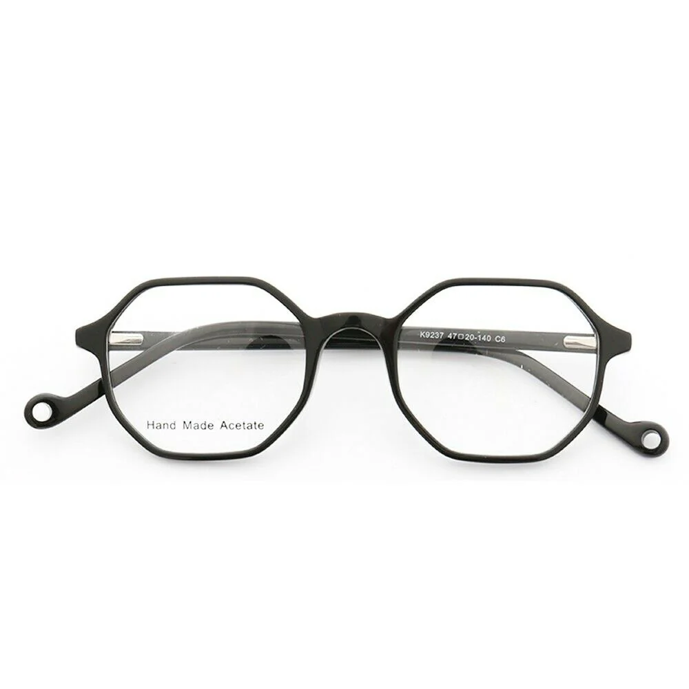 Blake | Polygon Shaped Acetate Eyeglasses | Two Toned Glasses For Men & Women - Image 12