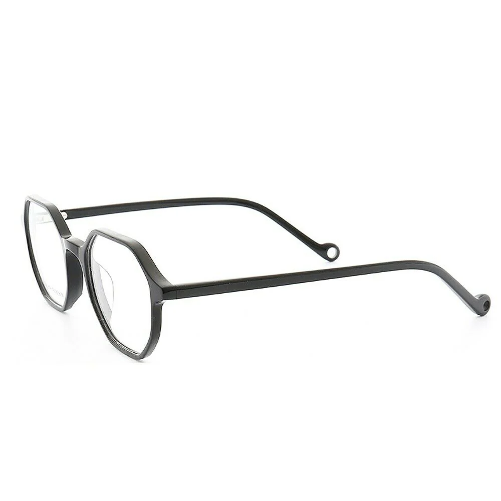 Blake | Polygon Shaped Acetate Eyeglasses | Two Toned Glasses For Men & Women - Image 13