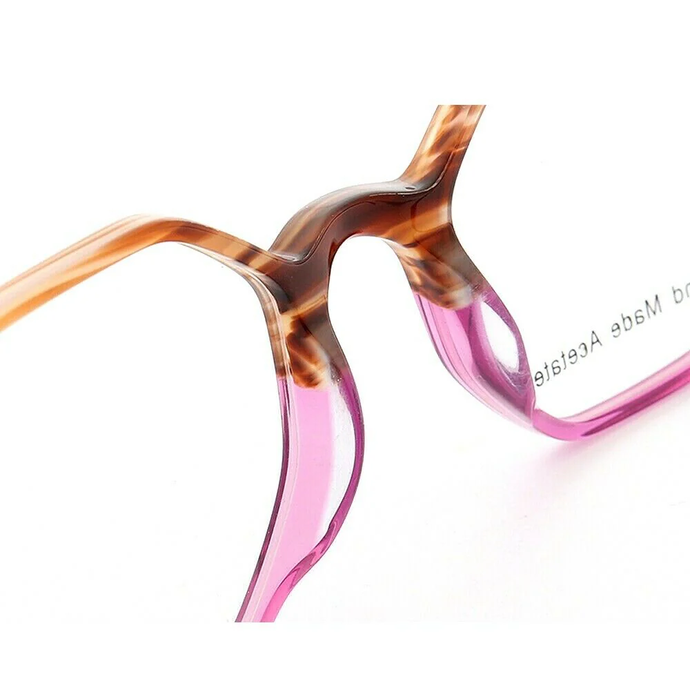 Blake | Polygon Shaped Acetate Eyeglasses | Two Toned Glasses For Men & Women - Image 14