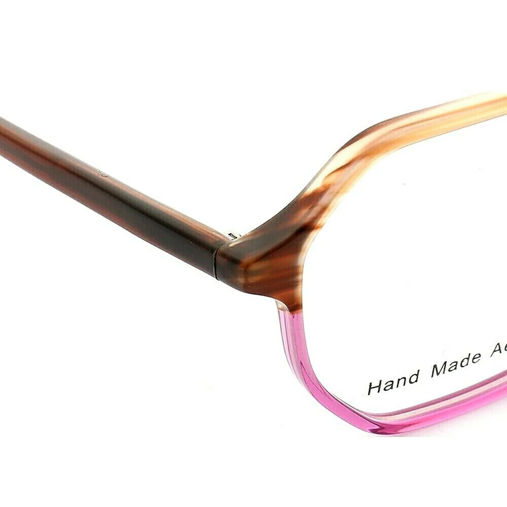 Blake | Polygon Shaped Acetate Eyeglasses | Two Toned Glasses For Men & Women - Image 16