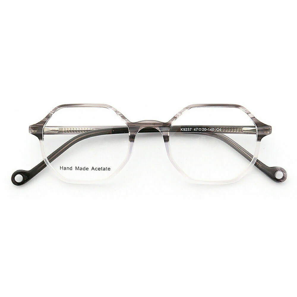 Blake | Polygon Shaped Acetate Eyeglasses | Two Toned Glasses For Men & Women - Image 4