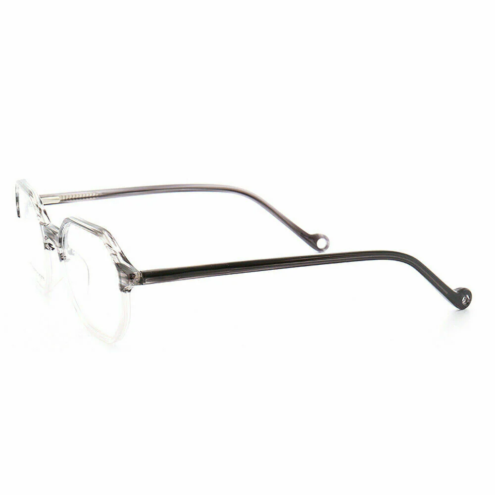 Blake | Polygon Shaped Acetate Eyeglasses | Two Toned Glasses For Men & Women - Image 5