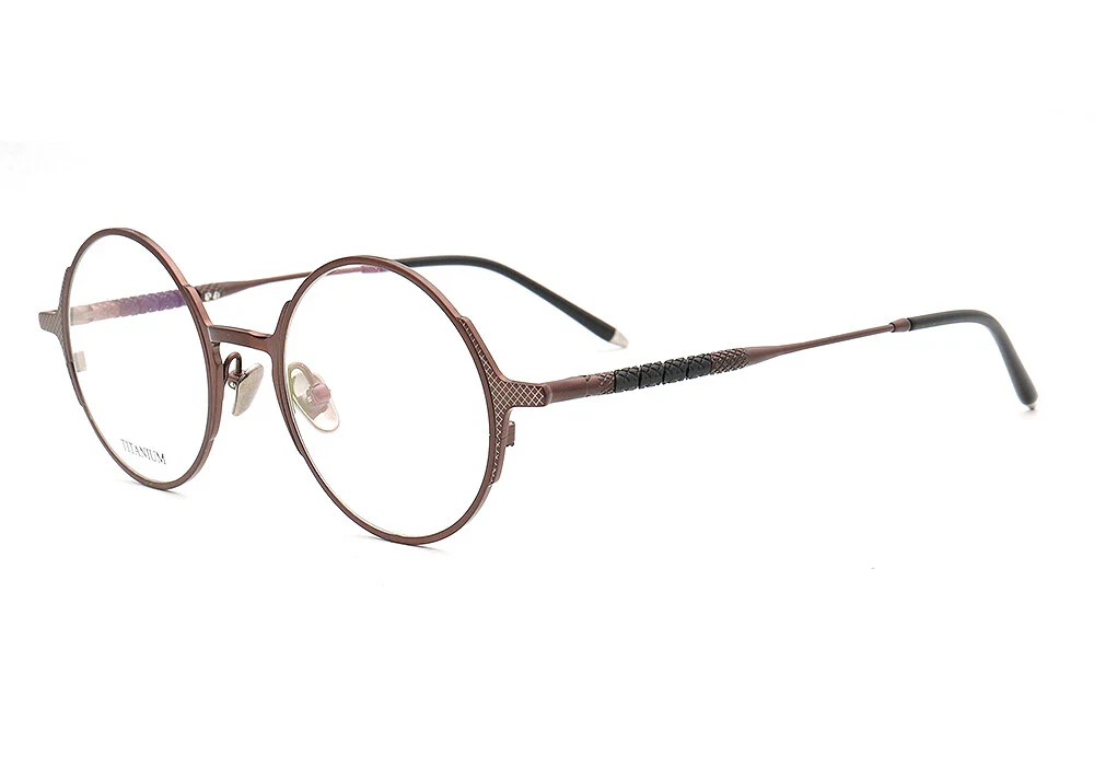 Leon | Retro Round Titanium Optical Glasses Frames - Image 3