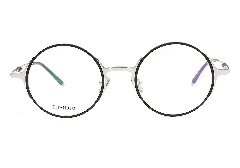 Leon | Retro Round Titanium Optical Glasses Frames - Image 4
